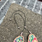 Adjustable Ceramic Beaded Strand Necklace with Vintage Chichi Huipil Textile, pastel pink