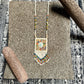 Vintage Chichicastenango Textile Pendant Necklace with Jade & Bead Fringe, white pastels