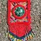Vintage Chichicastenango Textile Pendant Necklace with Jade & Bead Fringe, red