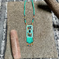Vintage Chichicastenango Textile Pendant Necklace with Jade & Bead Fringe, turquoise black jade