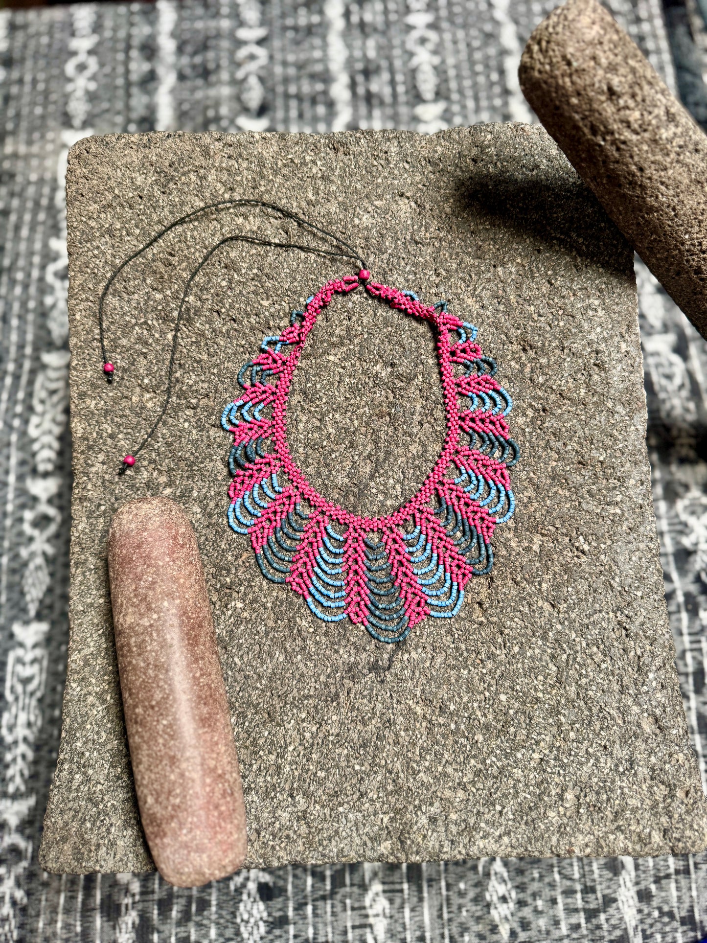 Adjustable Beaded Collar Choker Necklace - 5 color variants