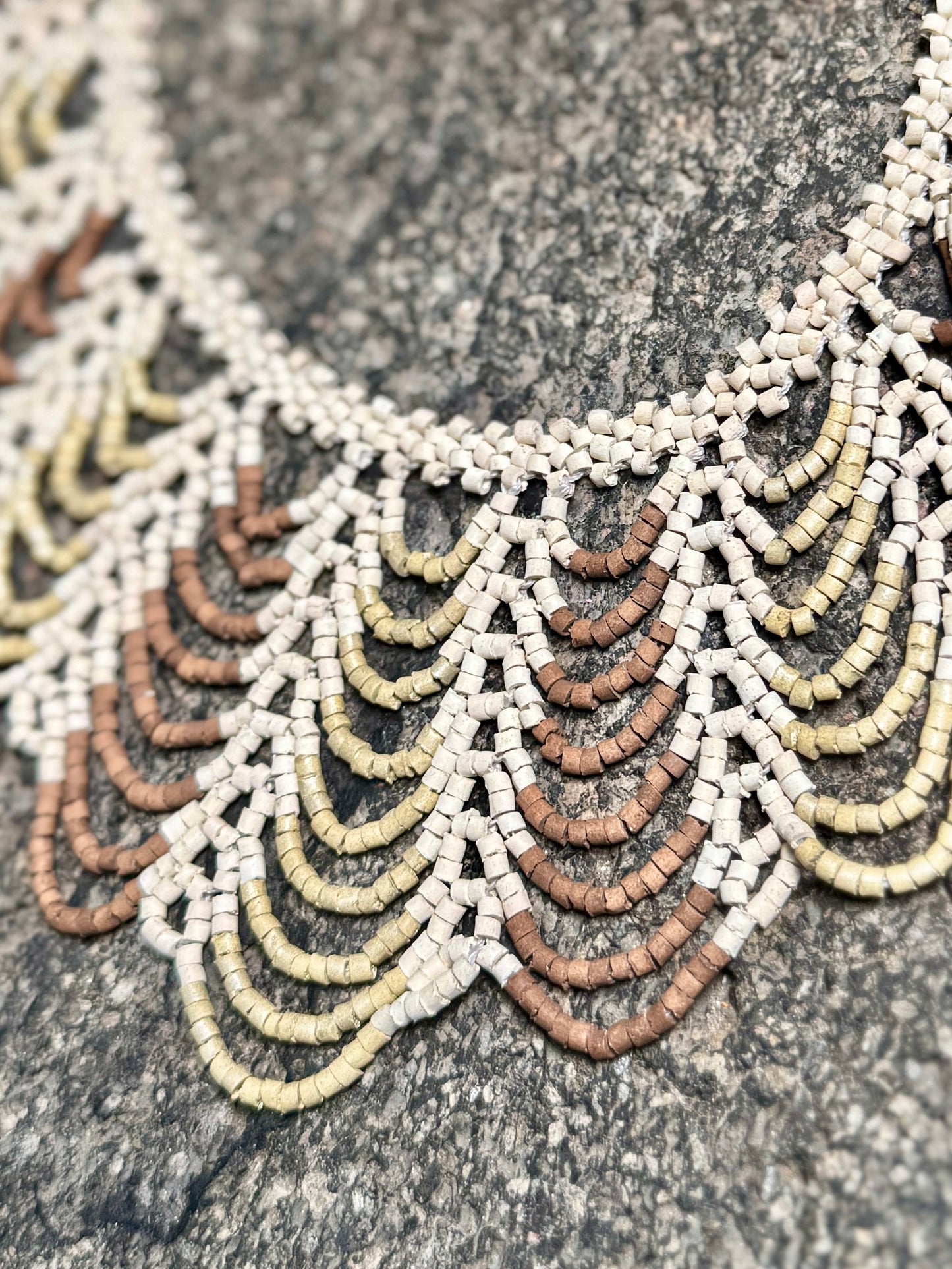 Adjustable Beaded Collar Choker Necklace - 5 color variants