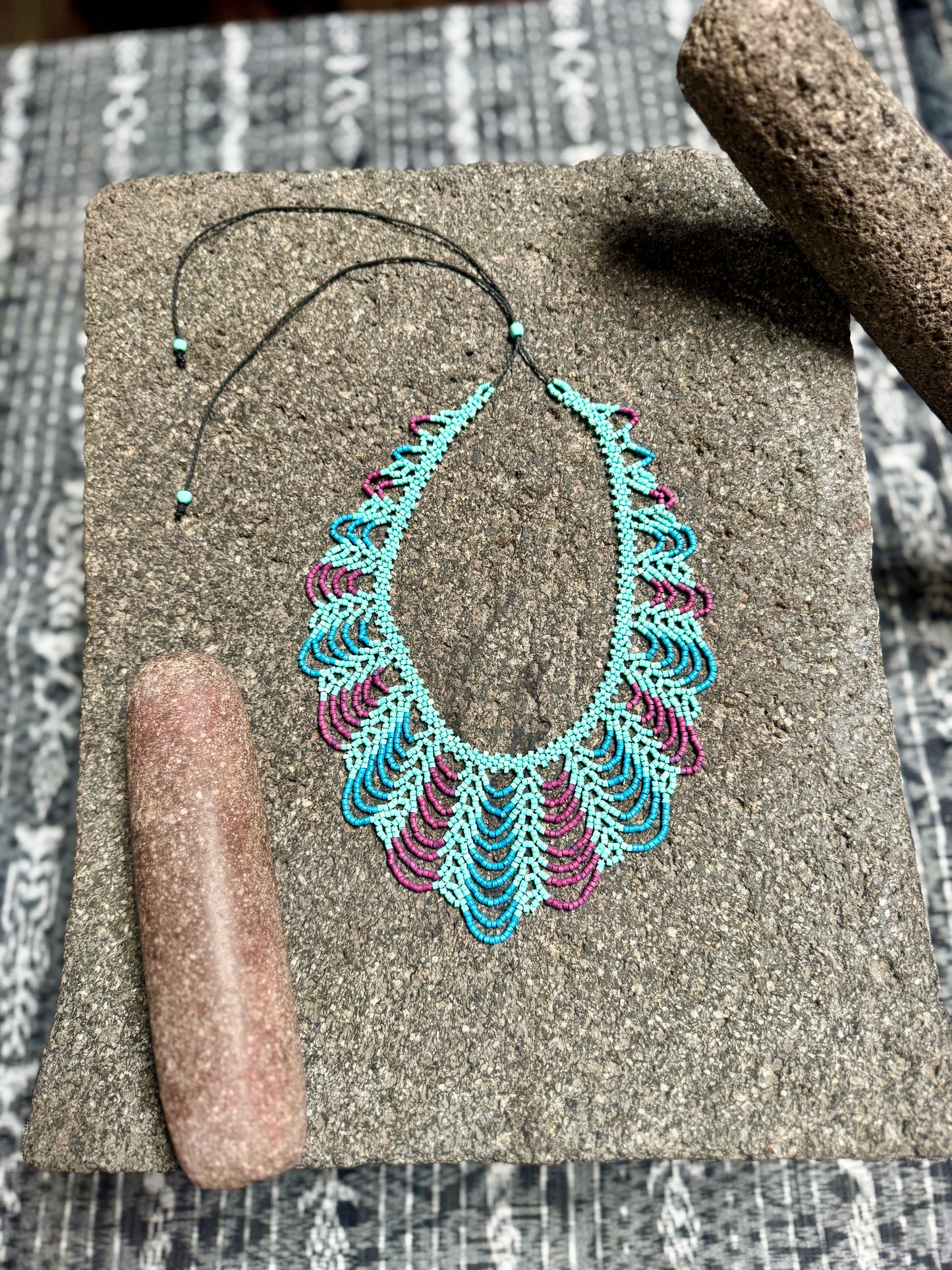 Adjustable Beaded Collar Choker Necklace - 5 color variants