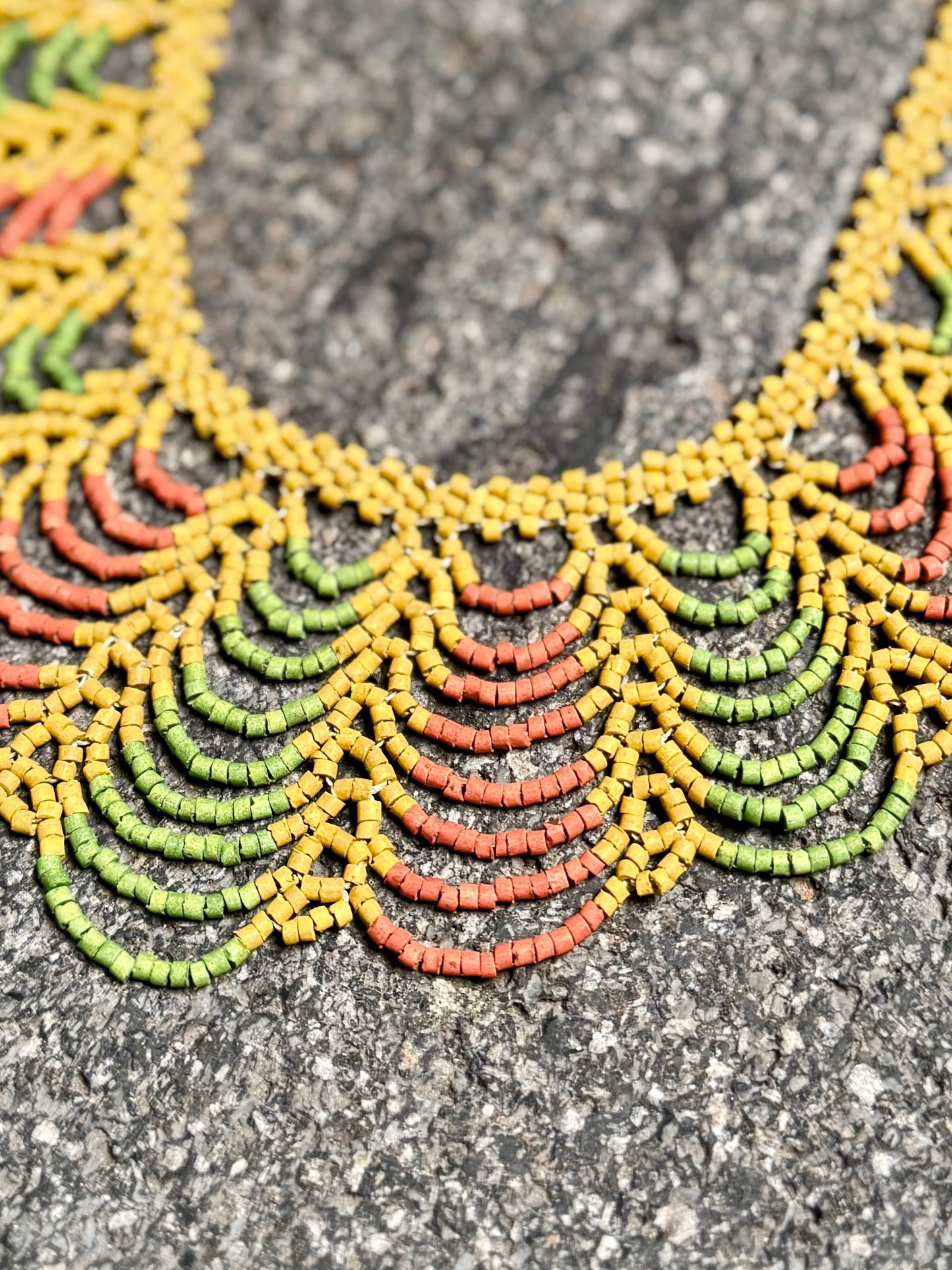 Adjustable Beaded Collar Choker Necklace - 5 color variants