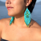 Beaded Fringe Earrings with Geoemetric Symbols