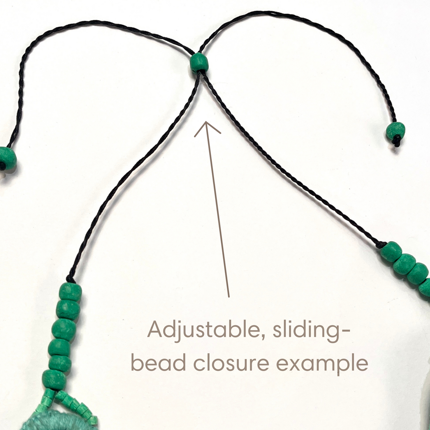 Ceremonial Two-Piece Textile Necklace, Adjustable - "Aguacatán", Muted