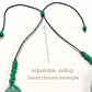 Two-piece Textile Necklaces, Adjustable - "Birds of Santiago", Neutrals