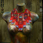 Statement Bib Collar, Precious Jade & Fringes, Adjustable - "Babero"