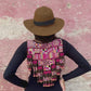 Wearable Art Poncho with Vintage Chichi Textile and Lavender Jade - Cielo Rosa