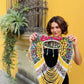 Shoulder Cape with Beads - Huipil Capa, Antique Yellow
