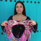 Shoulder Cape with Draped Beads - Huipil Capa Susurro de Rosas