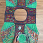 Beaded Tabard Poncho with Traditional Textile & Lilac Jade - Via Turquesa