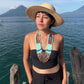 Ceremonial Two-Piece Textile Necklace, Adjustable - "Aguacatán", Multicolor