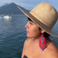 Beaded Fringe Earrings with Geoemetric Symbols