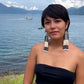 Ceramic Beaded Earrings with Woven Details