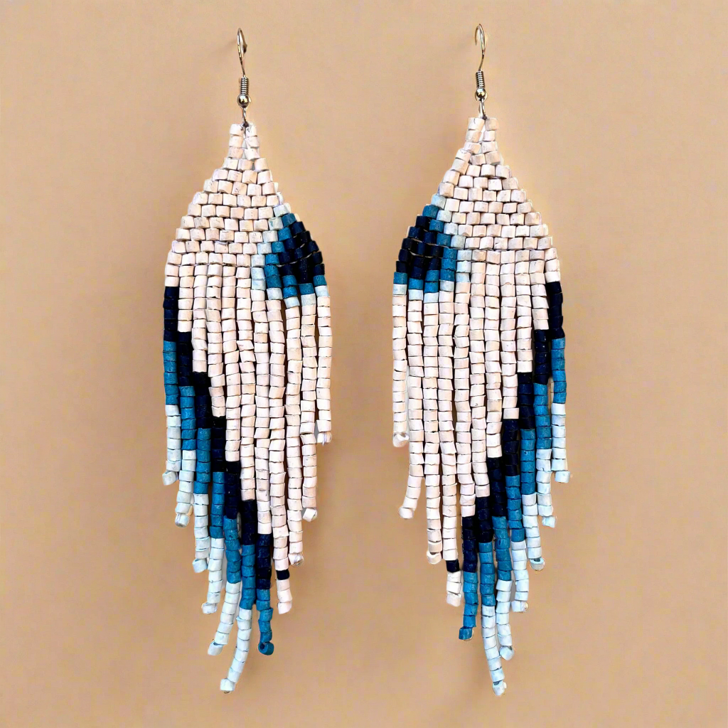Ceramic Beaded Earrings Shoulder Long Earrings