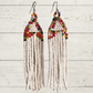 Aretes colgantes largos con cuentas - "Long Tikal", hechos a mano