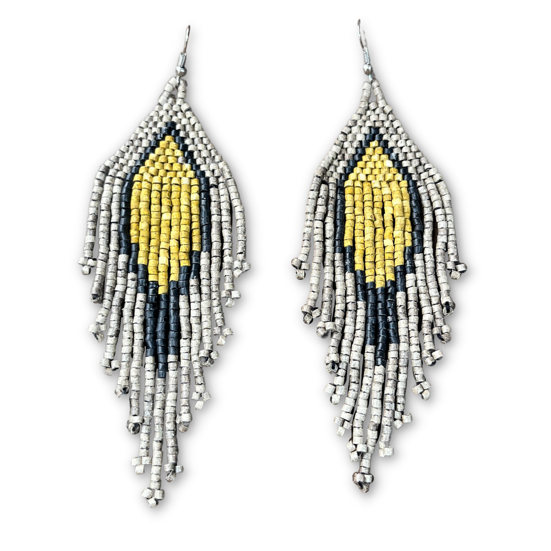 Lightweight, Fringe Earrings - Tikal Diamond