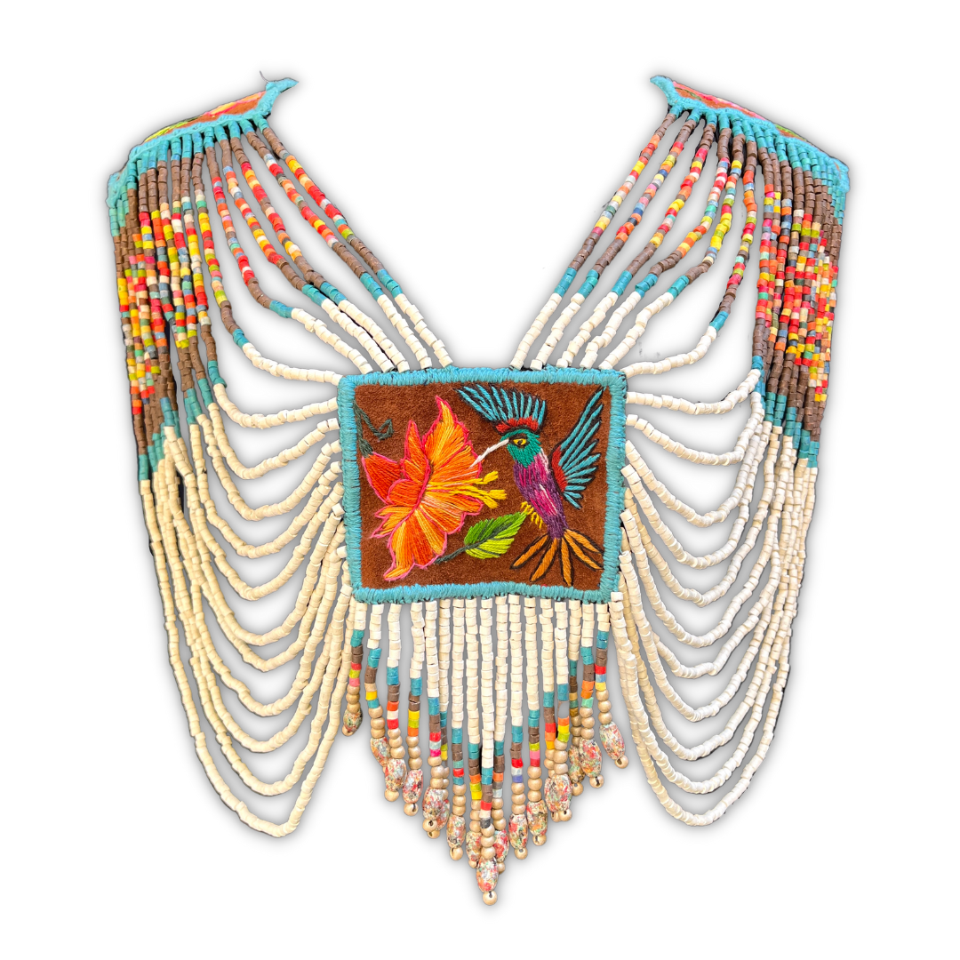Body Jewelry with Beaded Chains - "Warrior", Santiago Birds Colibri