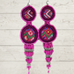 Embroidery, Beaded, Dangle Earrings - "Tulum", handmade
