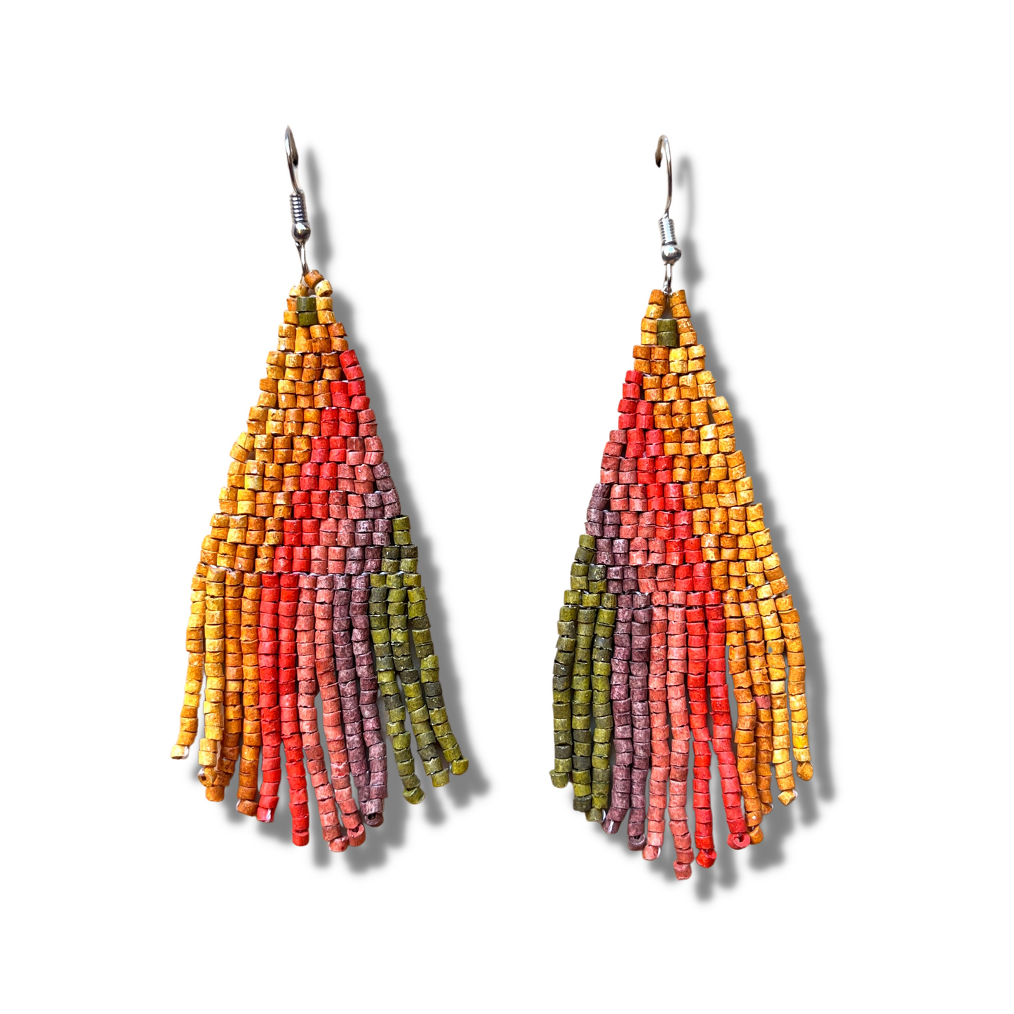 Ultra Lightweight, Beaded Earrings - "Lean Drop Synergy"