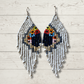 Pendientes colgantes largos con cuentas - "Tikal Harmony", hechos a mano