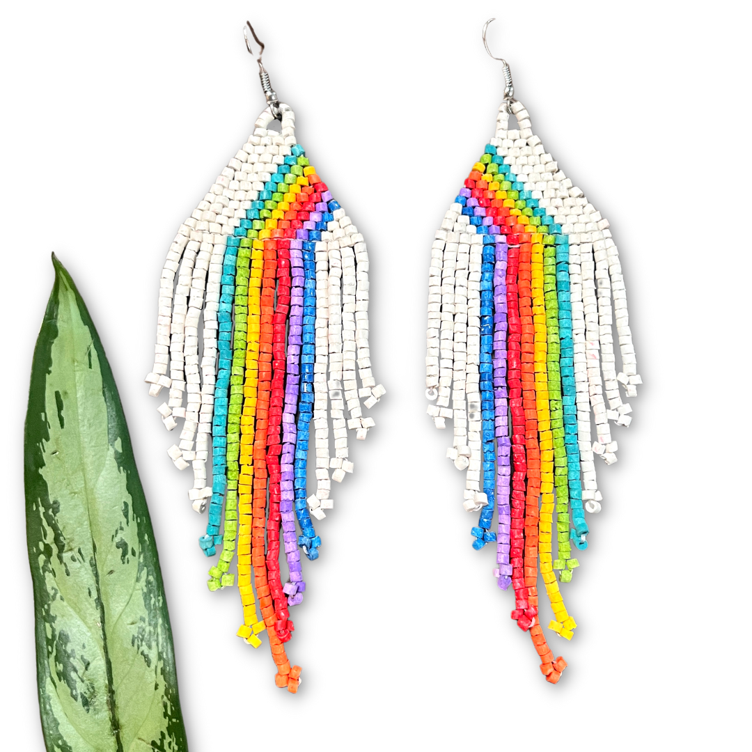 Rainbow Earrings in Symmetrical Design