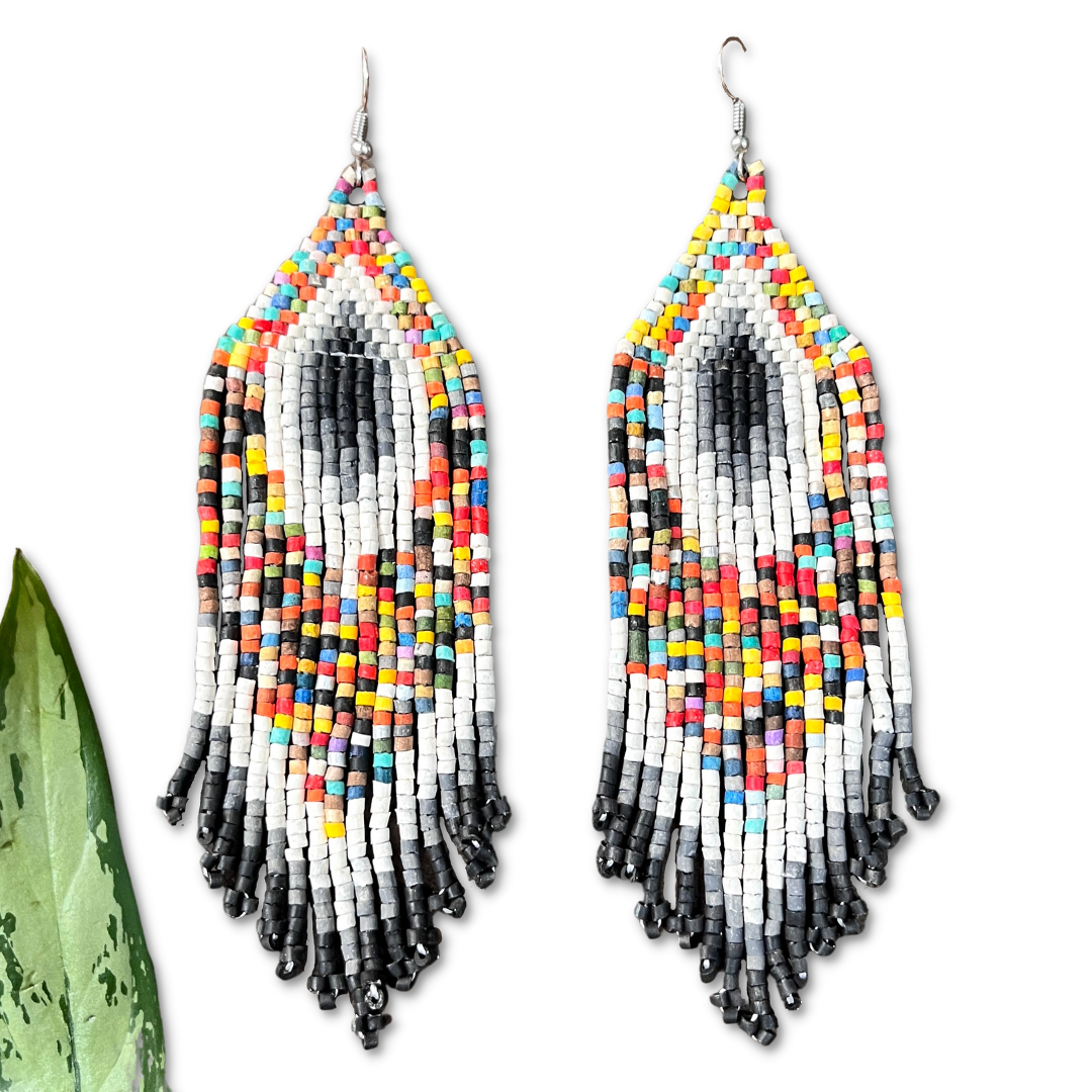 Lightweight Fringe Earrings - Tikal Impacto Diamond