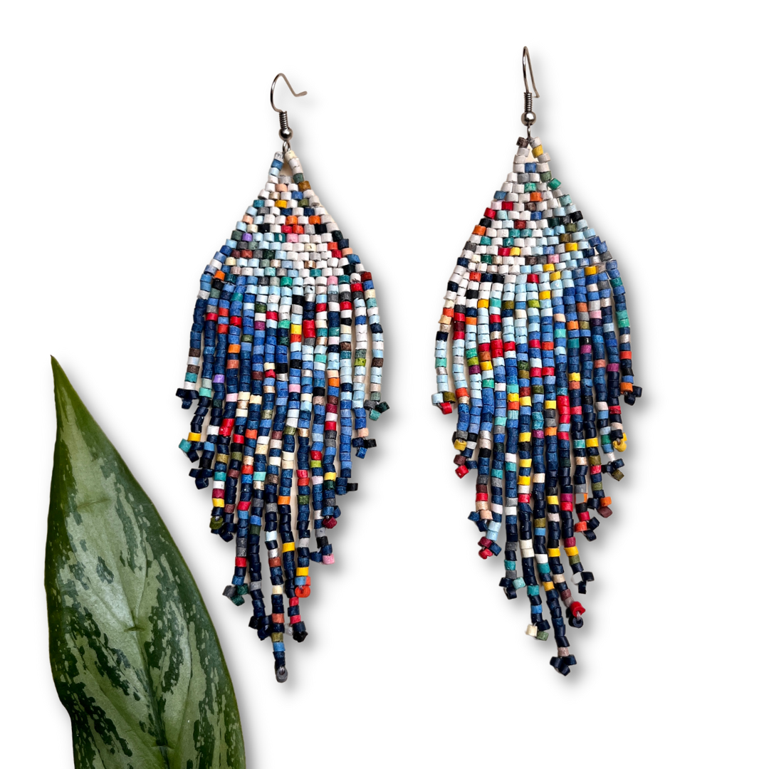 Lightweight Statement Earrings Handmade Ceramic Beads