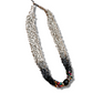 Beaded torsade necklace with jade - "Poporopo Jade"