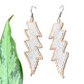 Lightweight, Statement Earrings - "Rayos", neutrals/multicolor