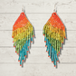 Pendientes colgantes largos con cuentas - "Tikal Synergy", hechos a mano