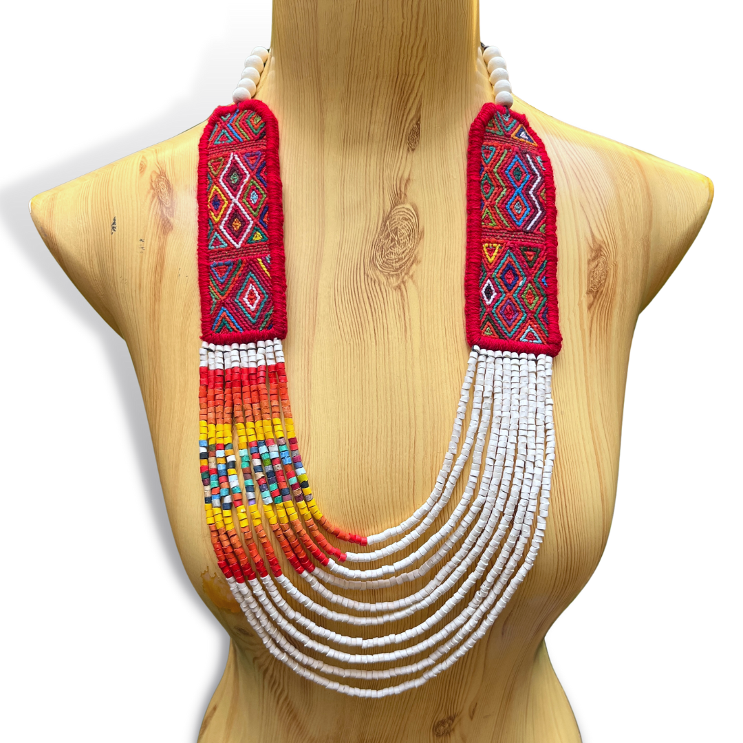 Ceremonial, Woven Textile Necklaces - "Aguacatán Long"