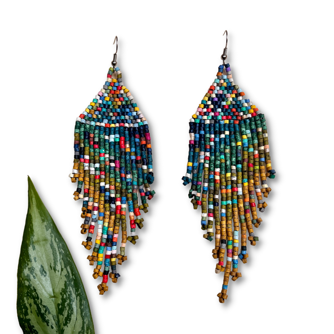 Beaded earrings super lightweight colorful