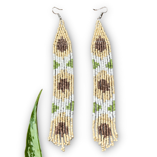 Long and Lightweight, Fringe Earrings - Long Tikal Serpiente