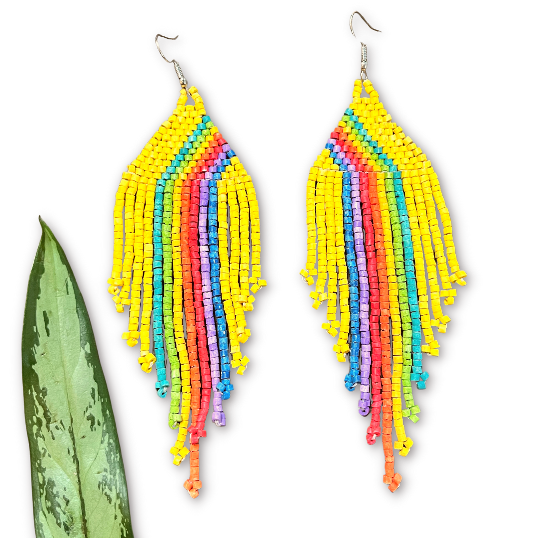 Rainbow Earrings in Symmetrical Design