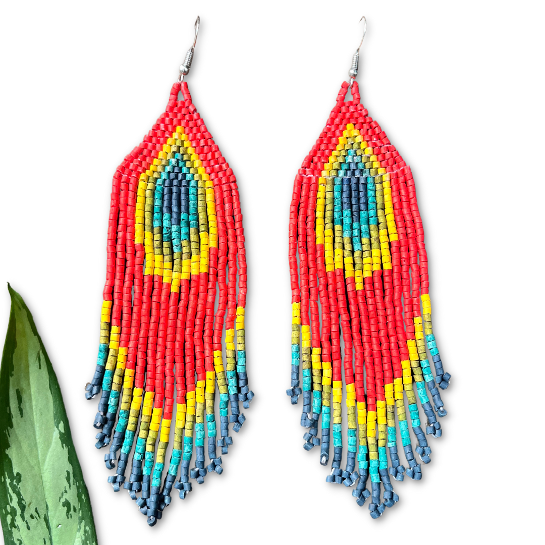 Lightweight Fringe Earrings - Tikal Impacto Diamond