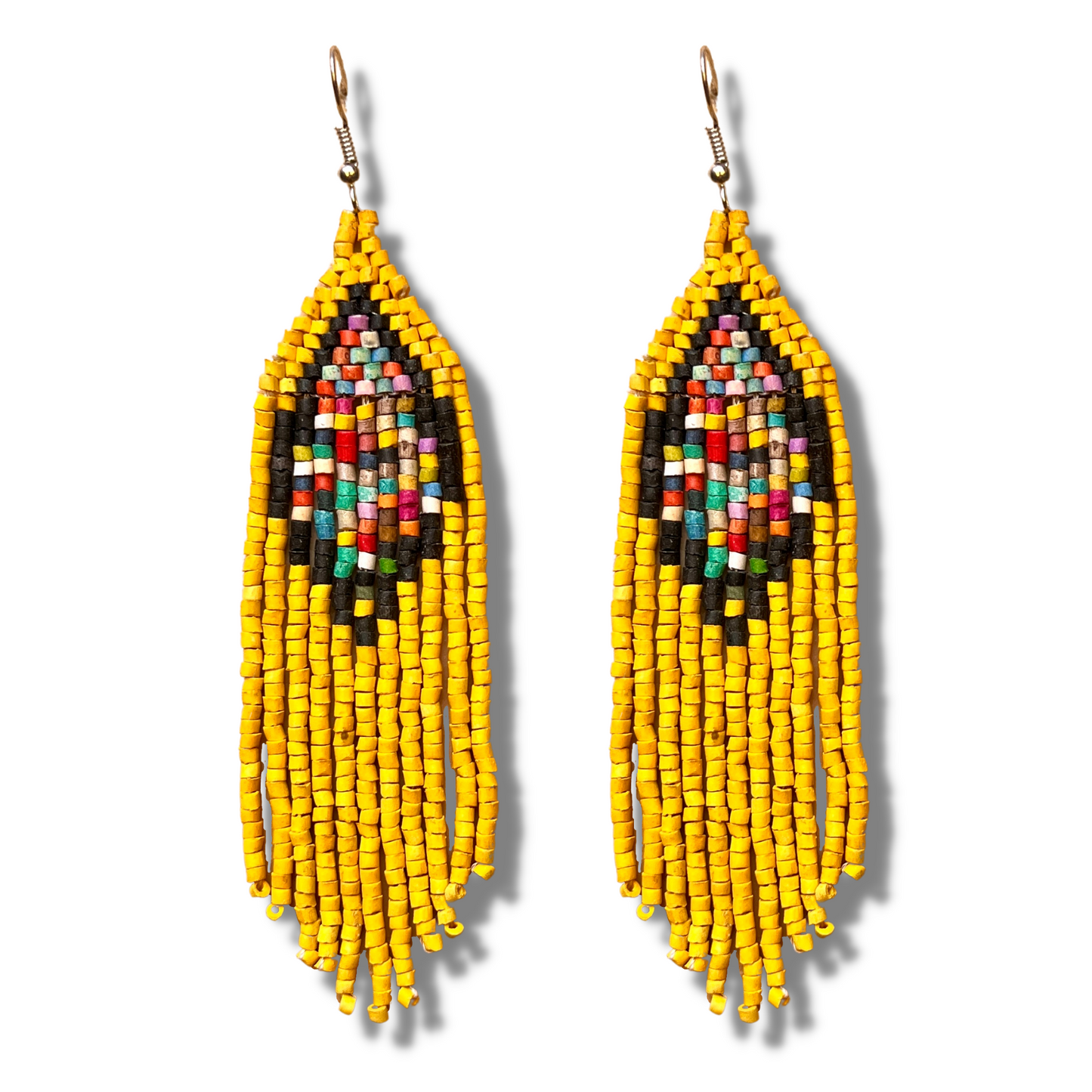 Lightweight, Statement Earrings - "Lean Tikal Diamond"