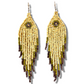 Ceramic Beaded Fringe Earrings with Elegant Design