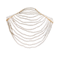 Pieza de hombro de cadenas con cuentas, joyería para el cuerpo - "Pieza de guerrero"