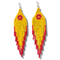 Ceramic Beaded Fringe Earrings with Elegant Design