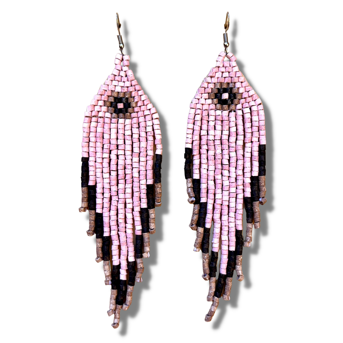 Ceramic Beaded Fringe Earrings with Elegant Design