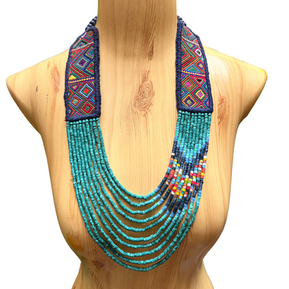 Collares Ceremoniales Tejidos Textiles - "Aguacatán Largos"