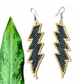 Lightweight, Statement Earrings - "Rayos", neutrals/multicolor