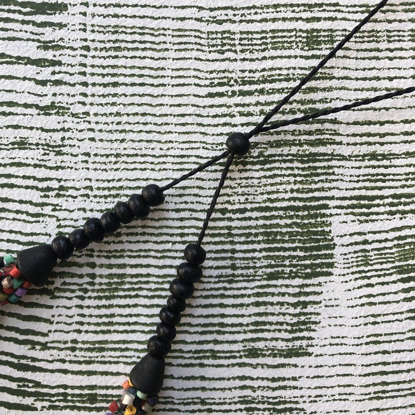 Beaded Strand Necklace Choker 2in1 - "Cascada", handmade