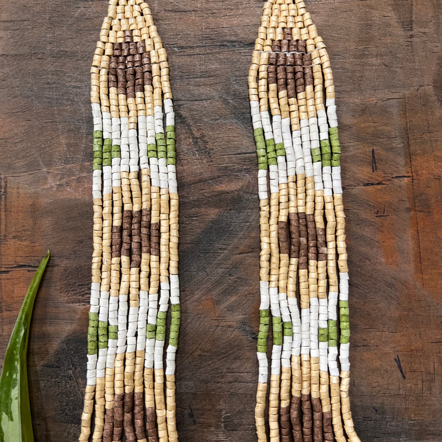 Long and Lightweight, Fringe Earrings - Long Tikal Serpiente