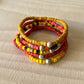 Pulseras de cuentas de barro, elásticas - "Pack Solidario"