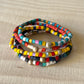 Pulseras de cuentas de barro, elásticas - "Pack Solidario"