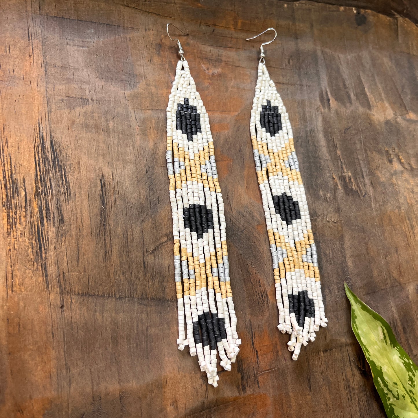 Long and Lightweight, Fringe Earrings - Long Tikal Serpiente