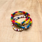 Pulseras de cuentas de barro, elásticas - "Pack Solidario"